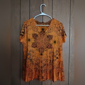 Floral Orange Women's Top